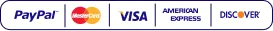 Payment logos: Visa, Mastercard, Discover and American Express